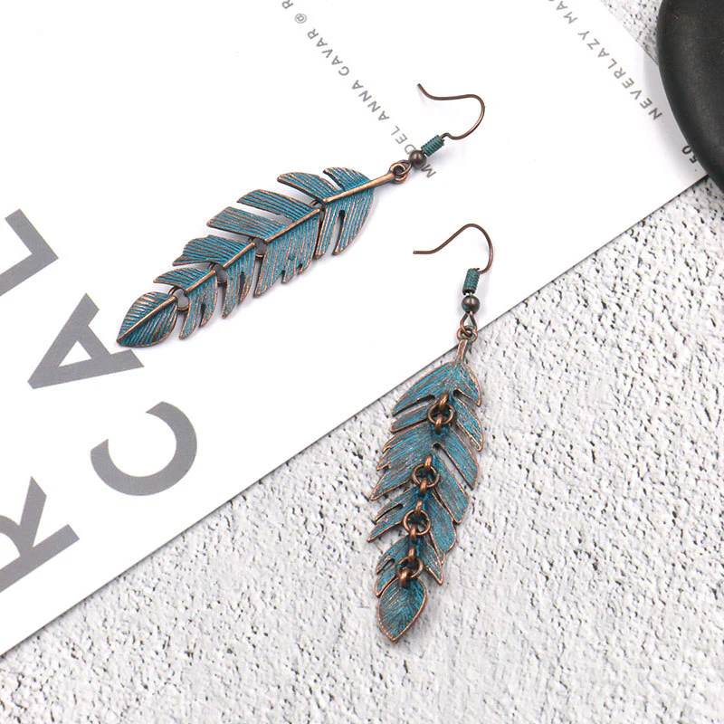 Bohemian Vintage Geometric Patchwork Earrings - Panekey