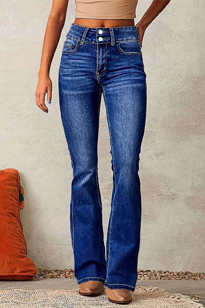 Casual Distressed High Waist Skinny Denim Jeans(3 Colors) - Panekey