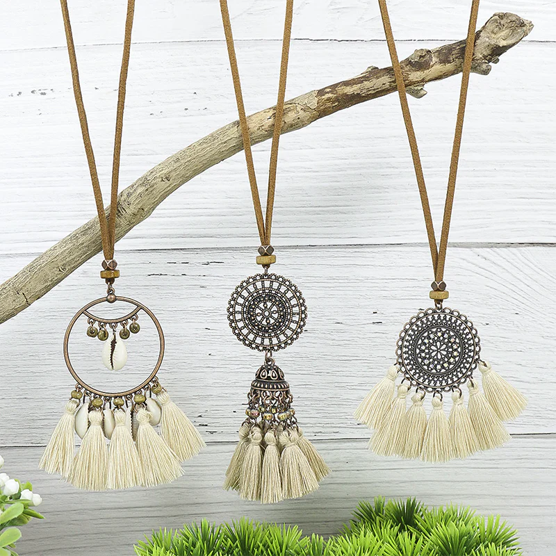 Bohemian Solid Tassel Necklaces - Panekey
