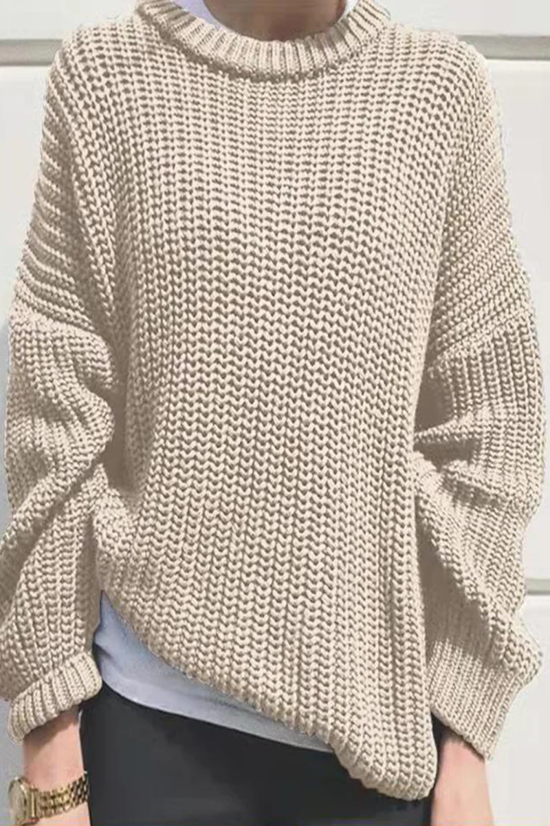 Casual Daily Weave O Neck Sweaters(7 Colors) - Panekey