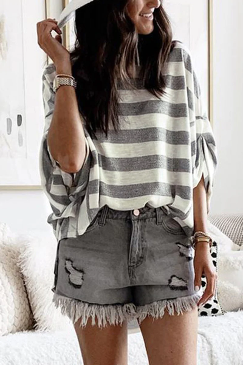 Casual Daily Striped Tops - Panekey