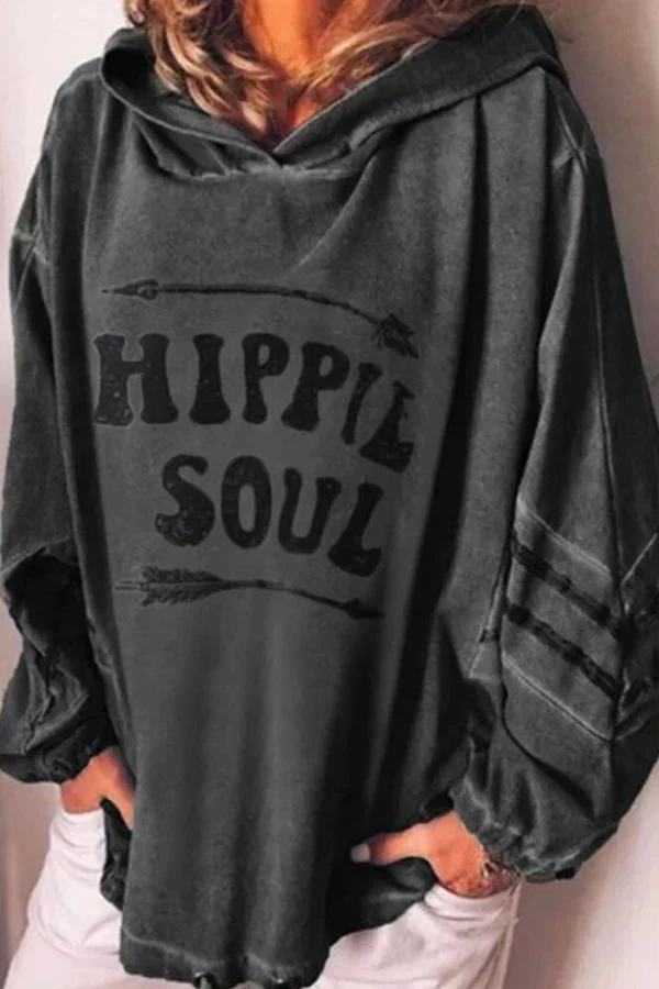 Casual Letter Basic Hooded Collar Tops(4 Colors) - Panekey