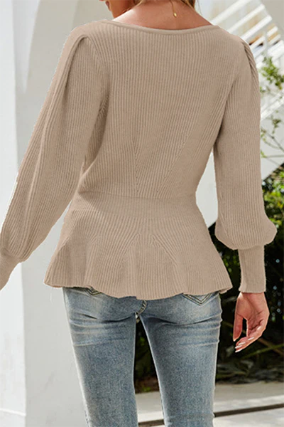 Casual Elegant Solid Patchwork O Neck Tops Sweater - Panekey