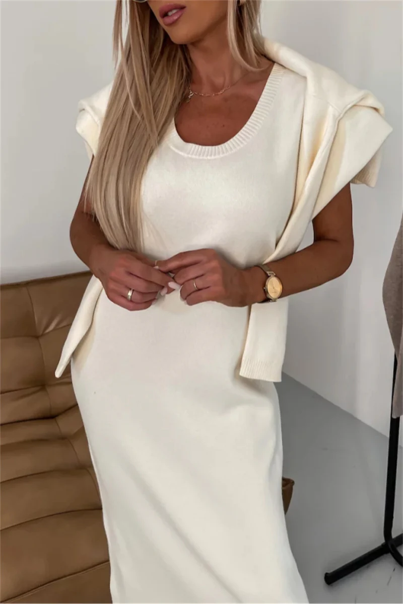 Casual Basic Turtleneck Long Sleeve Two Pieces(6 Colors) - Panekey