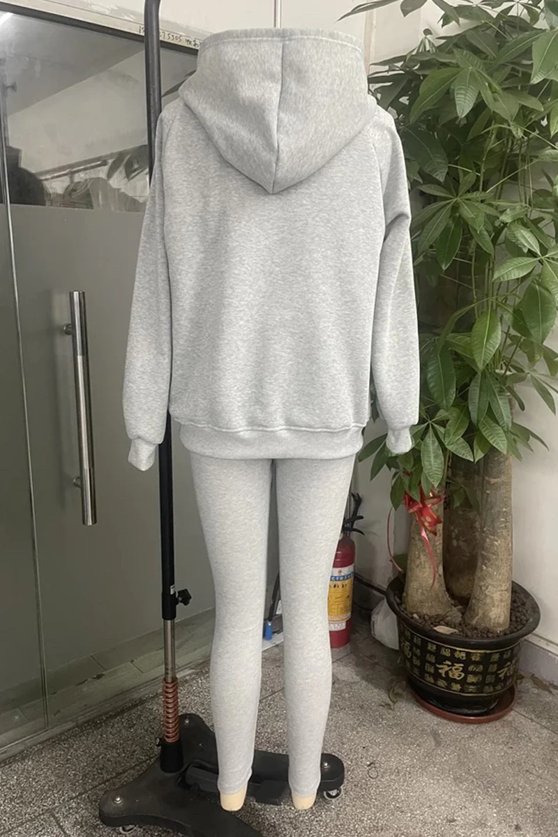 Casual Buttons Texture Hooded Long Sleeve Three Pieces(10 Colors) - Panekey