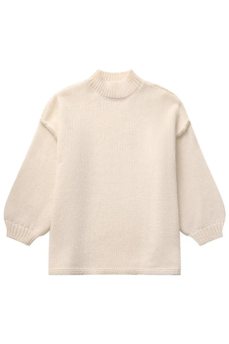 Casual Daily Solid Color O Neck Sweaters(4 Colors) - Panekey