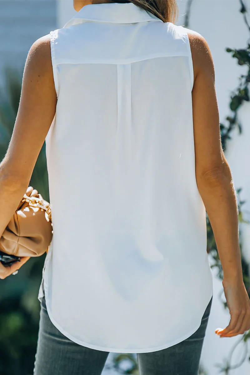 Casual Elegant Print Buckle Basic Shirt Collar Tops(3 Colors) - Panekey