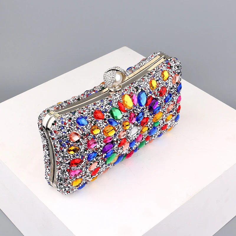 Casual Patchwork Chains Rhinestone Bags - Panekey