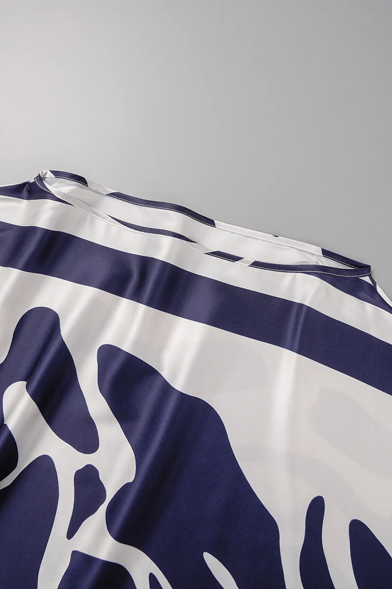 Casual Elegant Print Patchwork Off the Shoulder Long Sleeve Two Pieces(11 Colors) - Panekey