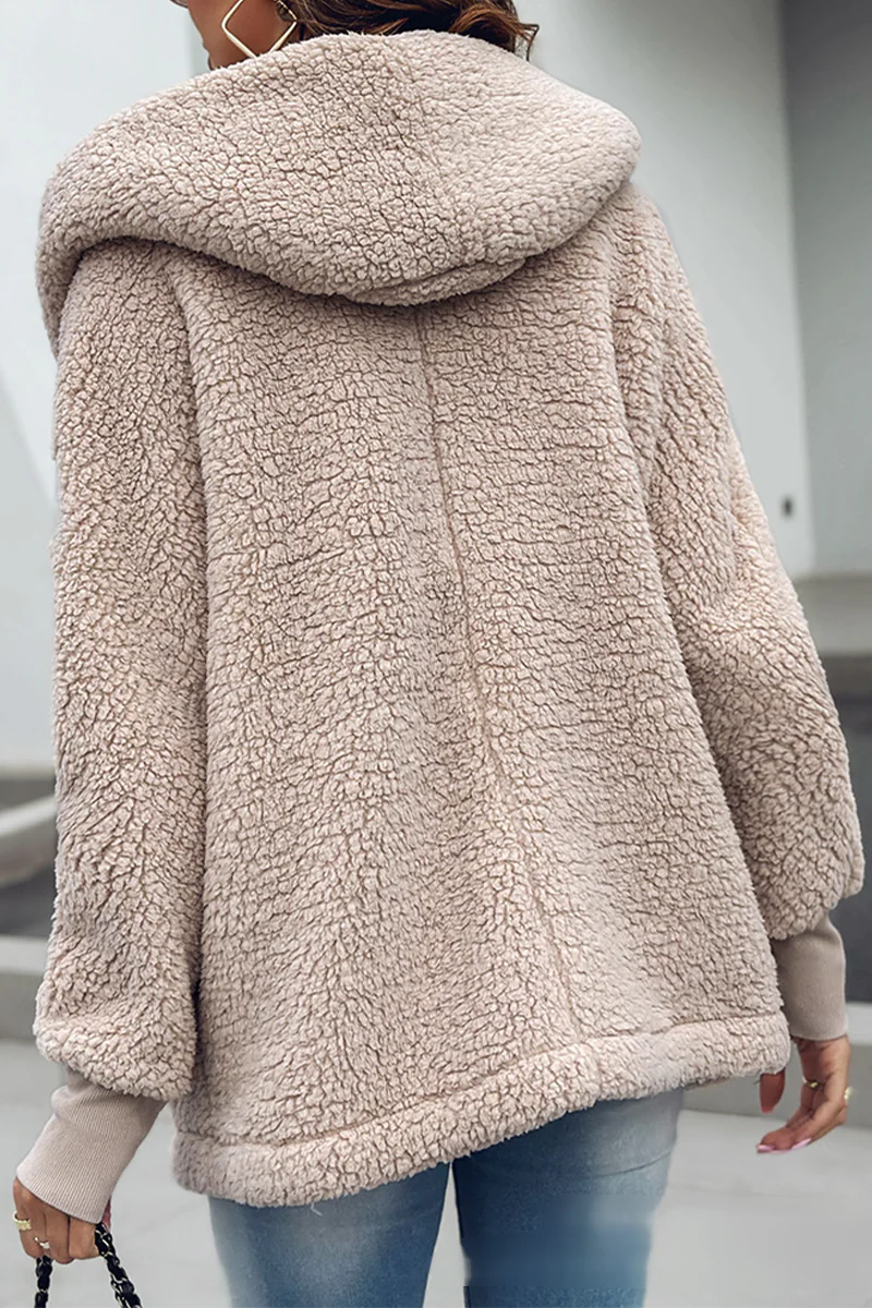 Casual Pocket Buttons Hooded Outerwear - Panekey