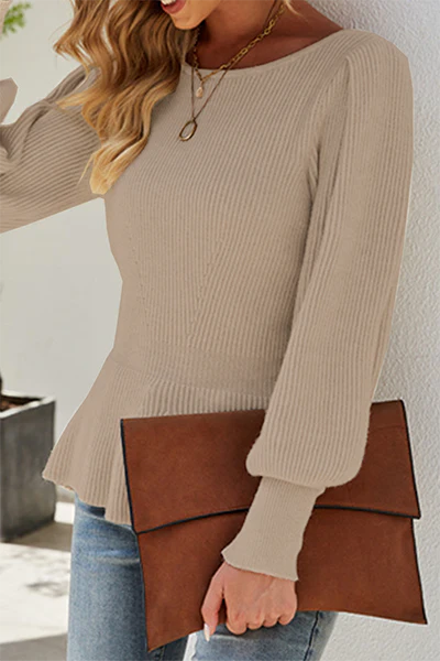 Casual Elegant Solid Patchwork O Neck Tops Sweater - Panekey
