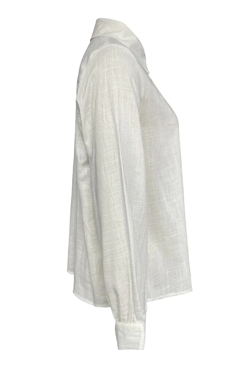 Casual Hollow Out Turndown Collar Blouses(4 Colors) - Panekey