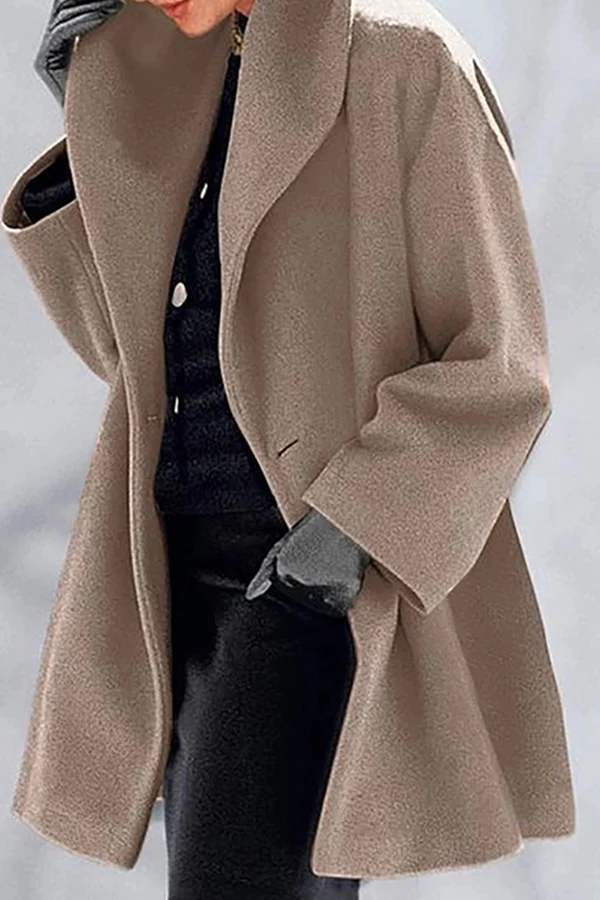 Casual Elegant Solid Patchwork Buttons Hooded Collar Outerwear(7 Colors) - Panekey