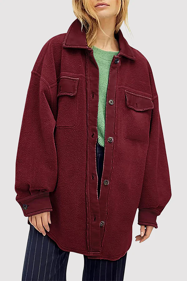 Casual Animal Print Buckle Basic Turndown Collar Outerwear - Panekey