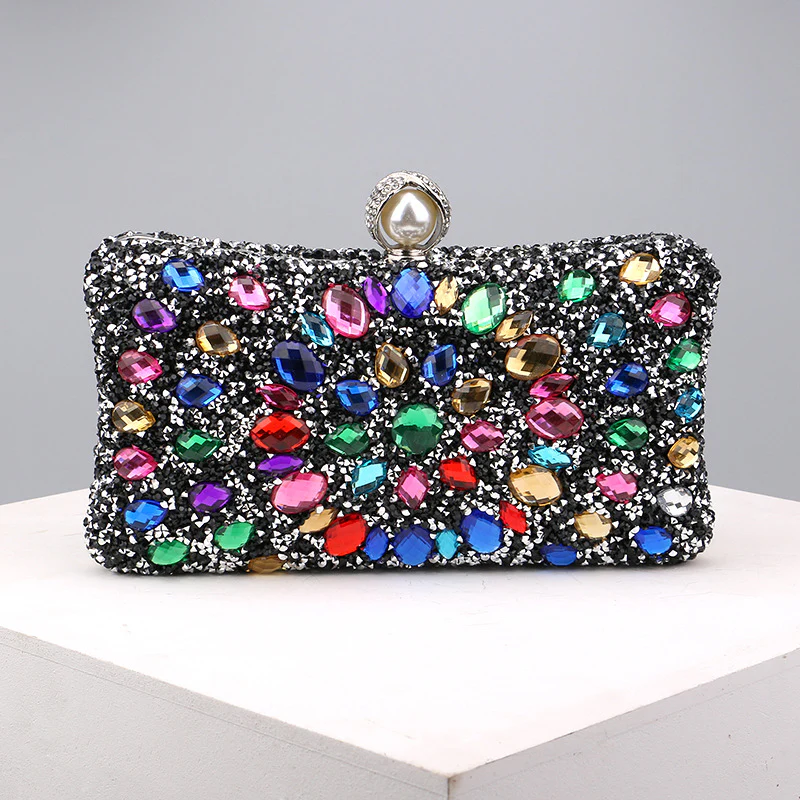 Casual Patchwork Chains Rhinestone Bags - Panekey