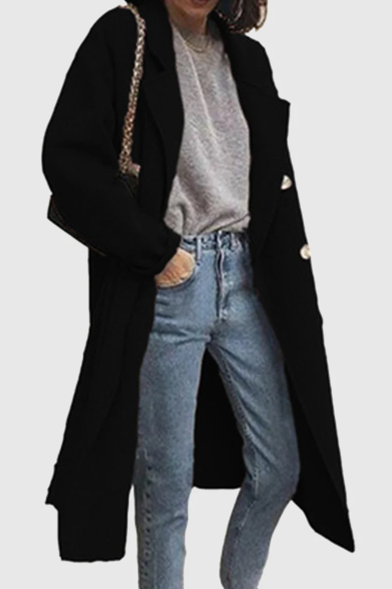 Casual Elegant Solid Buckle Turndown Collar Outerwear(6 Colors) - Panekey