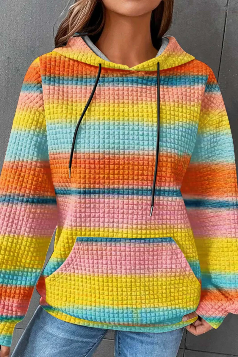 Casual Gradient Print Basic Hooded Sweats(7 Colors) - Panekey