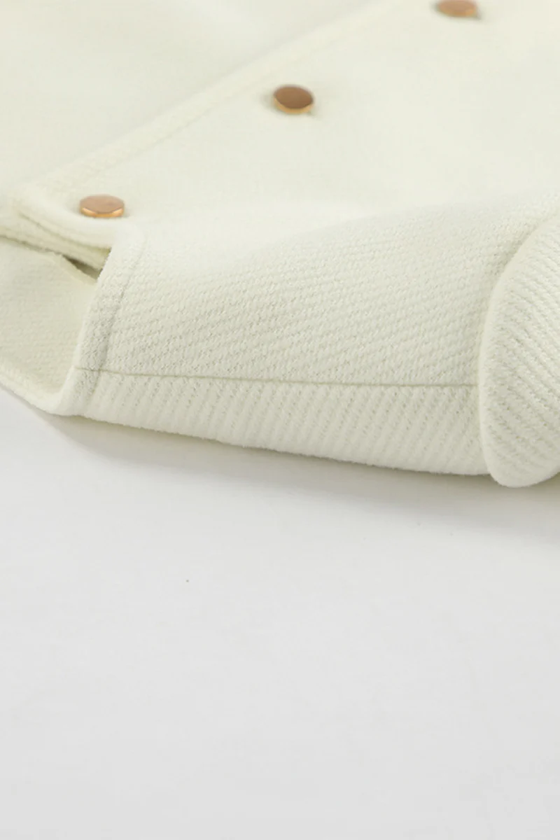 Casual Daily Solid Color Buttons O Neck Outerwear - Panekey