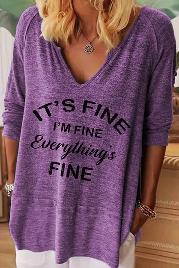 Casual Letter Basic V Neck Tops(7 Colors) - Panekey