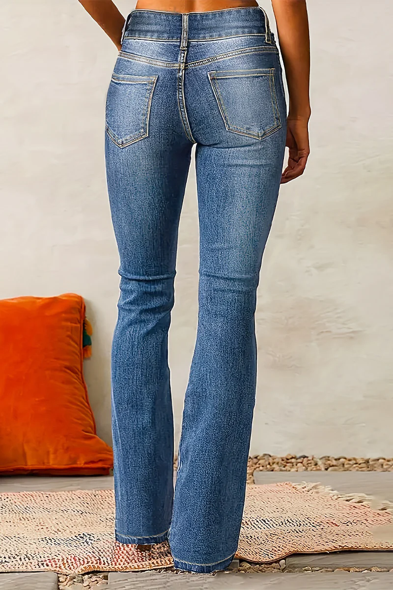 Casual Distressed High Waist Skinny Denim Jeans(3 Colors) - Panekey