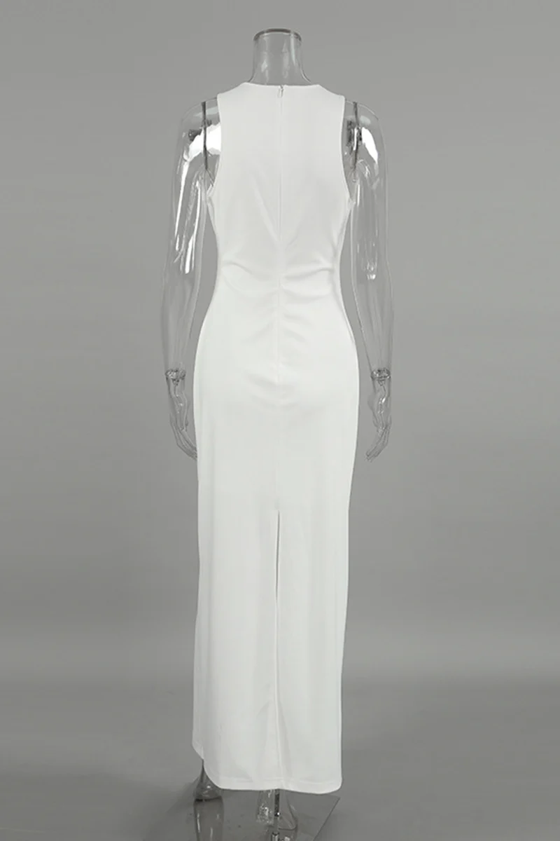 Casual Daily O Neck Sleeveless Dresses - Panekey