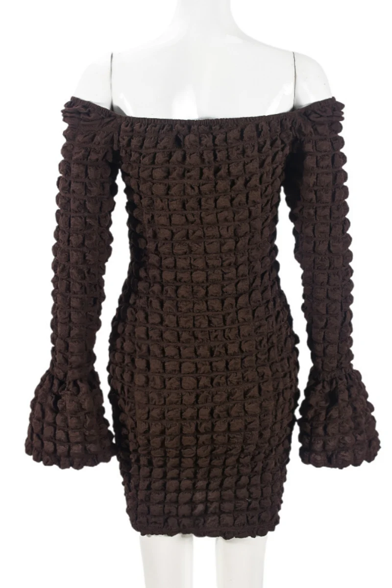 Casual Basic Square Collar Long Sleeve Dresses - Panekey