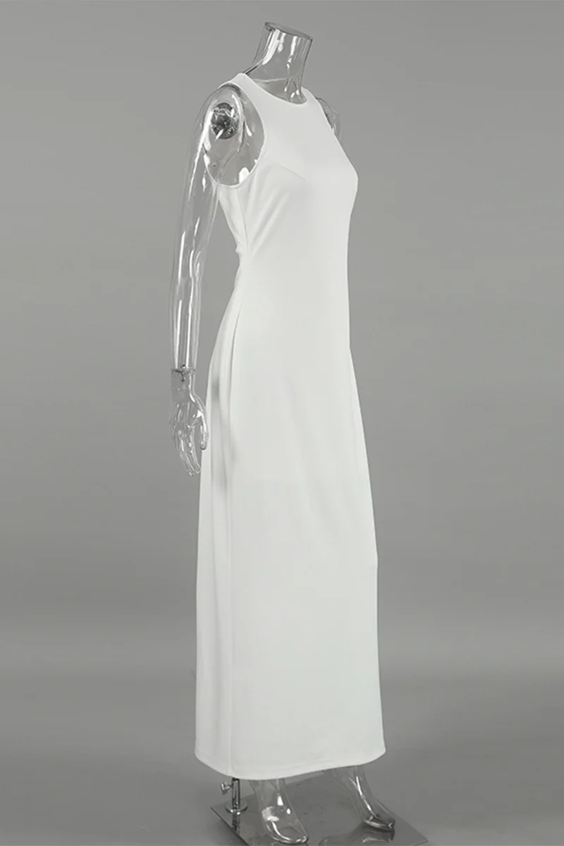 Casual Daily O Neck Sleeveless Dresses - Panekey