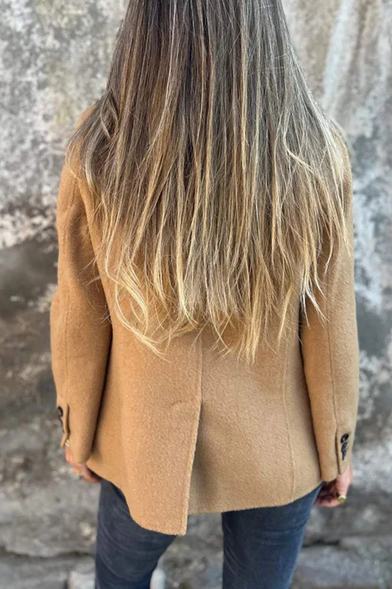 Casual Daily Buttons Gross Turn-back Collar Outerwear(6 Colors) - Panekey