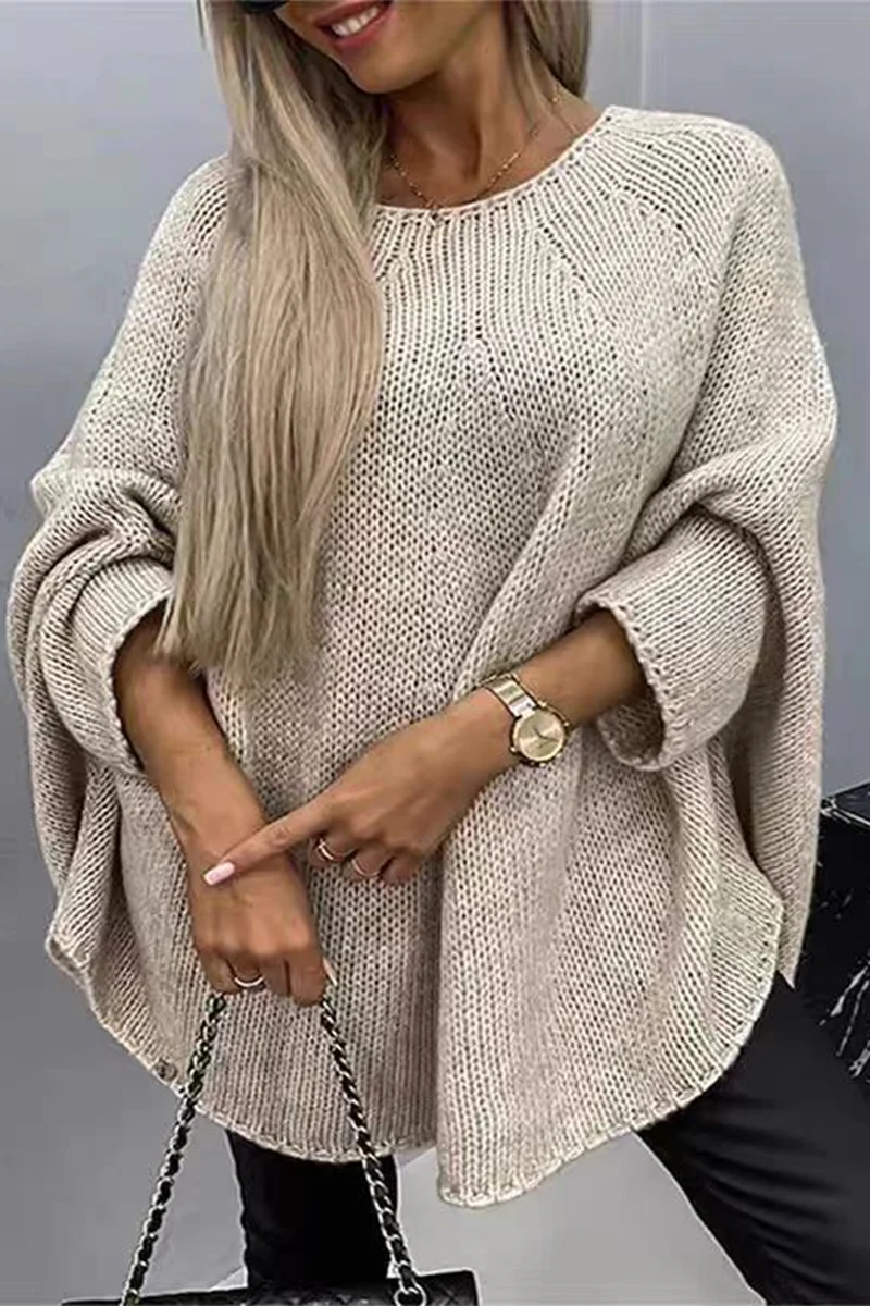 Casual Daily Patchwork O Neck Sweaters(5 Colors) - Panekey