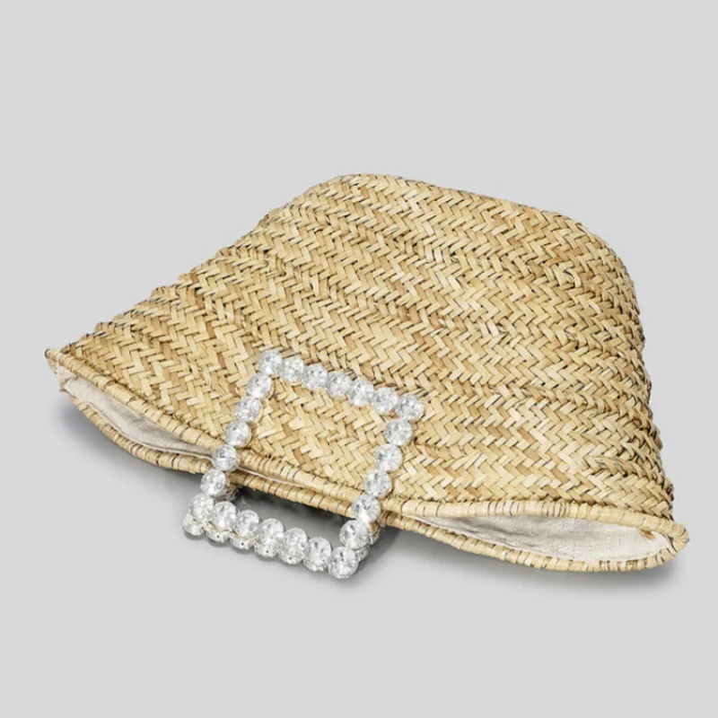 Casual Daily Patchwork Rhinestone Weave Bags - Panekey