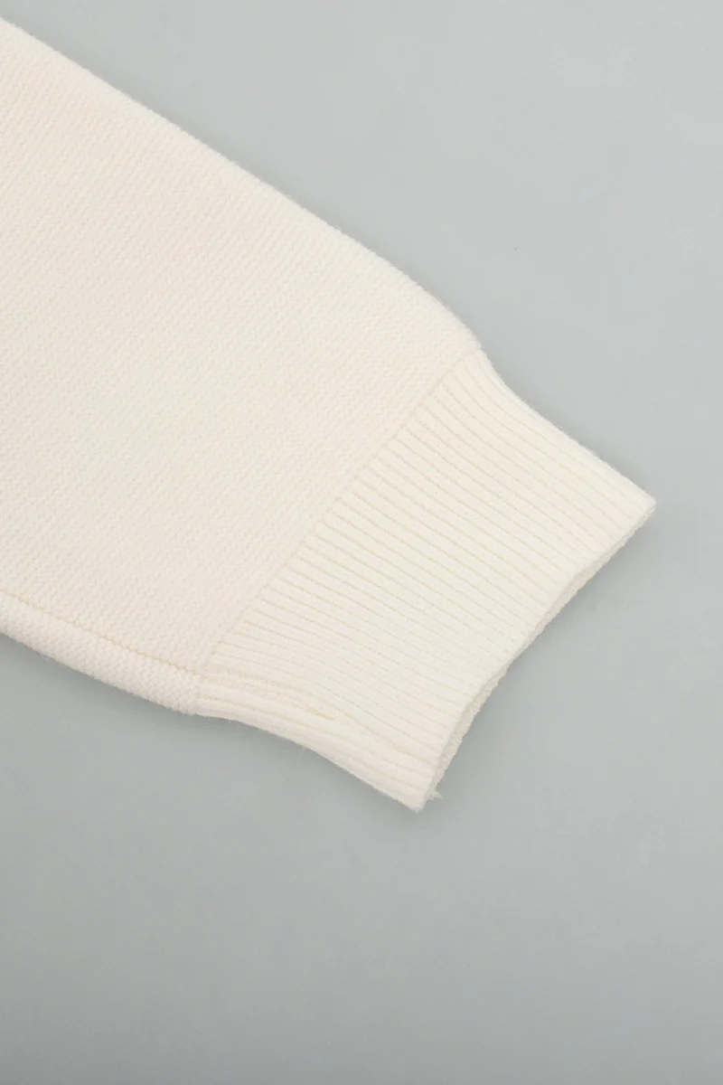 Casual Daily Solid Color Weave O Neck Sweaters - Panekey