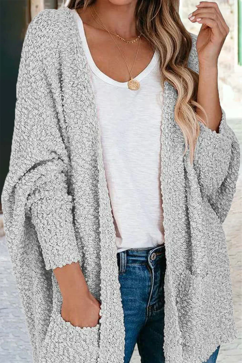 Casual Daily Solid Doll Sleeve Cardigan(6 Colors) - Panekey