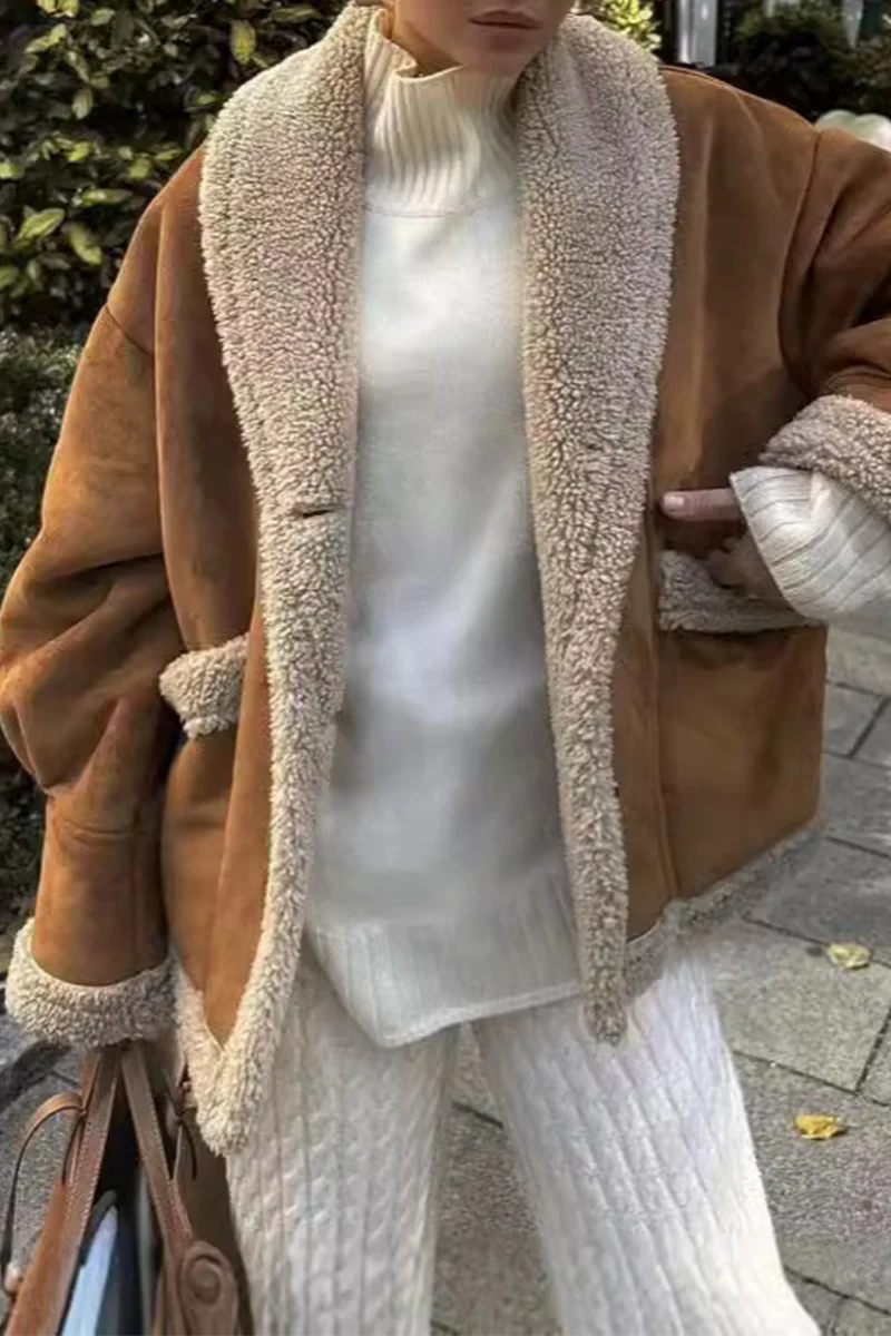 Casual Daily Pocket Buttons Turndown Collar Outerwear - Panekey