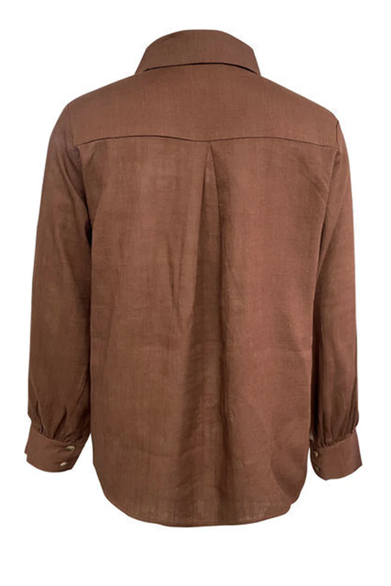 Casual Hollow Out Turndown Collar Blouses(4 Colors) - Panekey