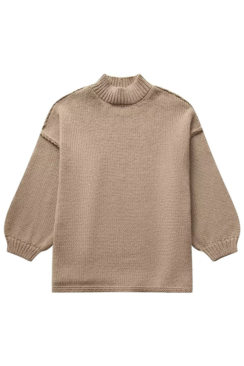 Casual Daily Solid Color O Neck Sweaters(4 Colors) - Panekey