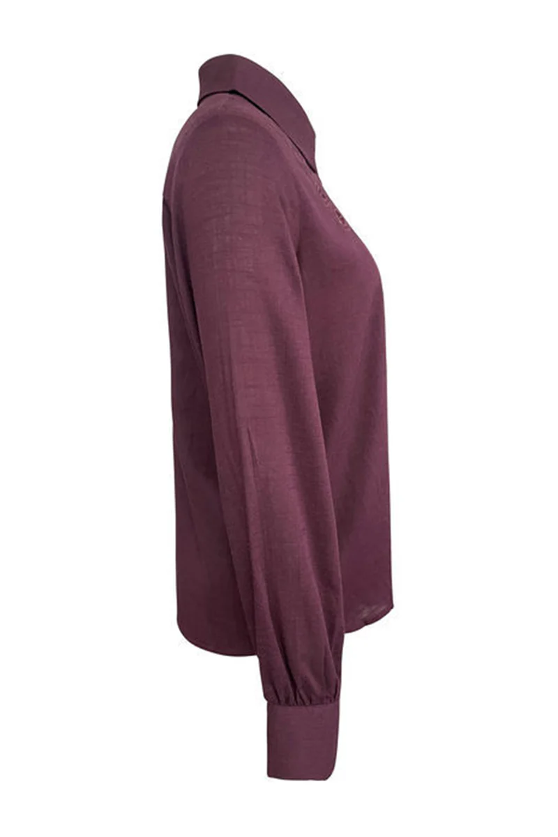 Casual Hollow Out Turndown Collar Blouses(4 Colors) - Panekey