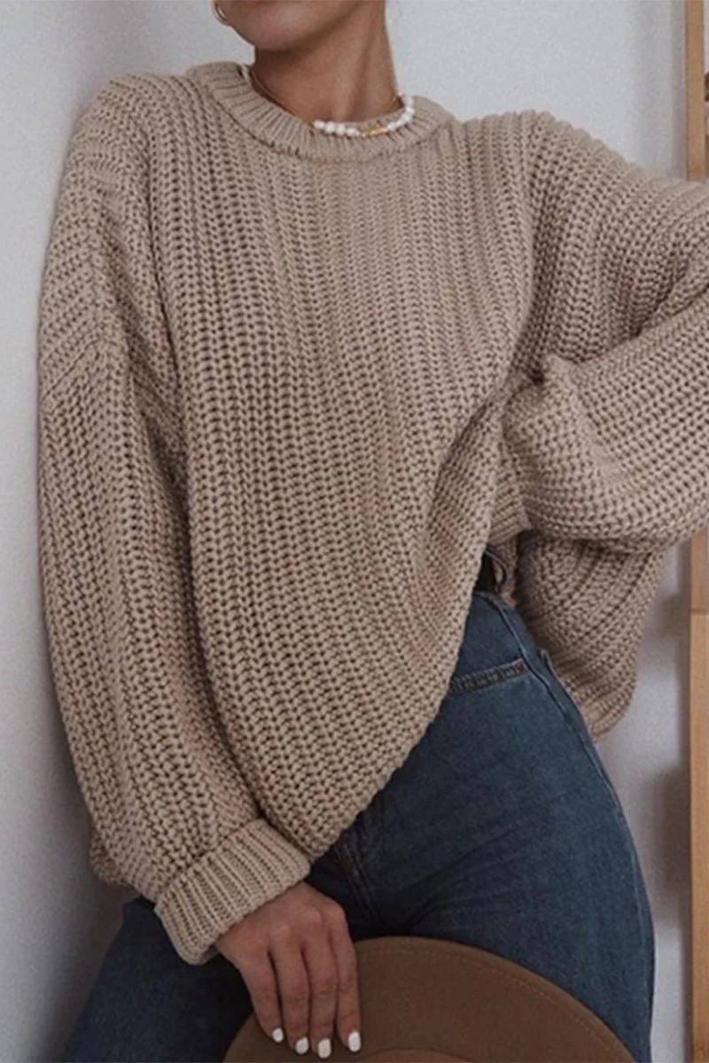 Casual Daily Weave O Neck Sweaters(7 Colors) - Panekey