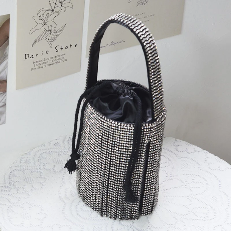 Casual Daily Party Patchwork Rhinestone Tassel Bags - Panekey