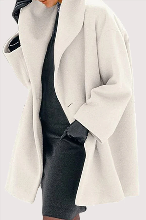 Casual Elegant Solid Patchwork Buttons Hooded Collar Outerwear(7 Colors) - Panekey