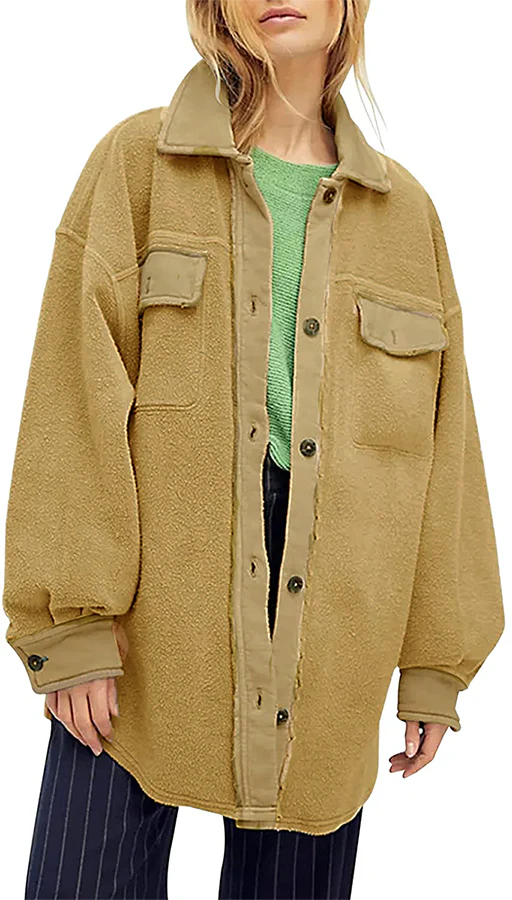 Casual Animal Print Buckle Basic Turndown Collar Outerwear - Panekey