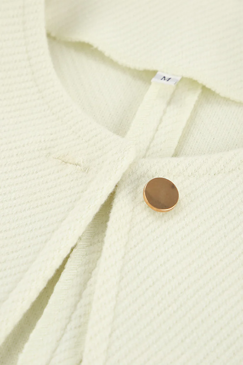 Casual Daily Solid Color Buttons O Neck Outerwear - Panekey