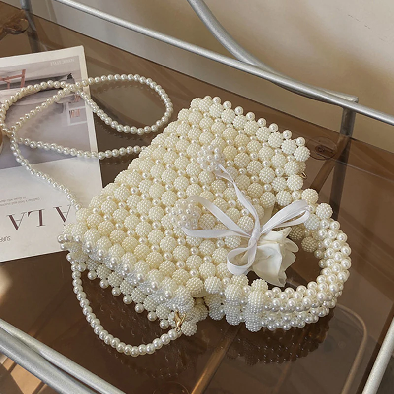 Casual Daily Solid Patchwork Pearl Weave Bags - Panekey