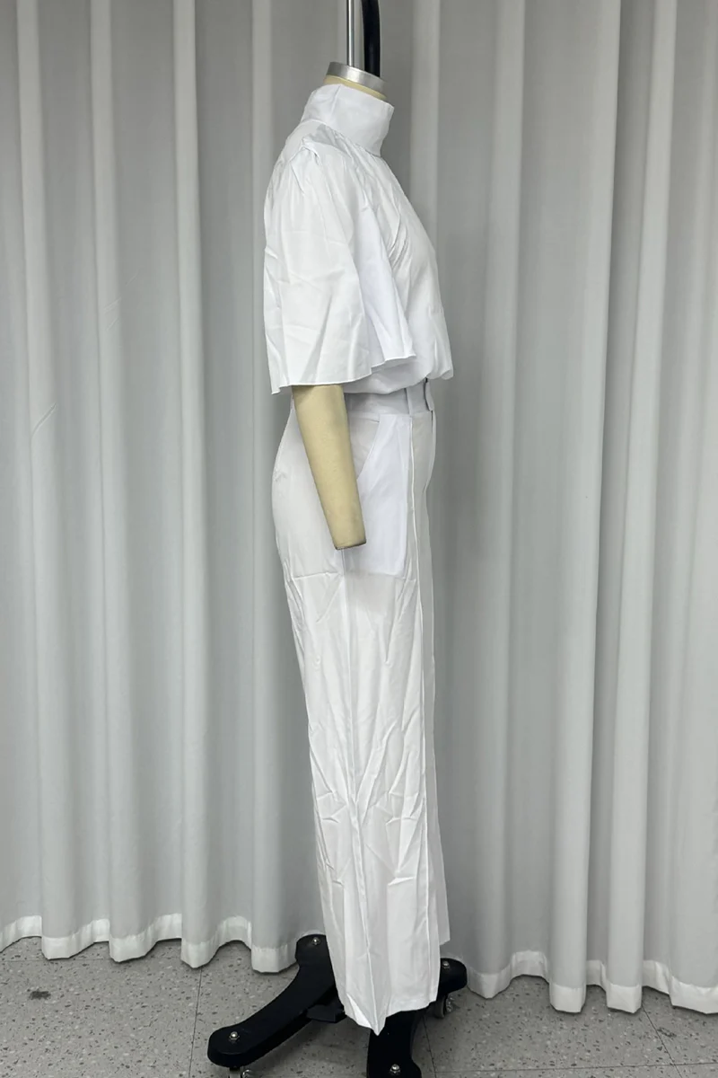 Casual Patchwork Adjustable Mandarin Collar Sleeveless Two Pieces - Panekey