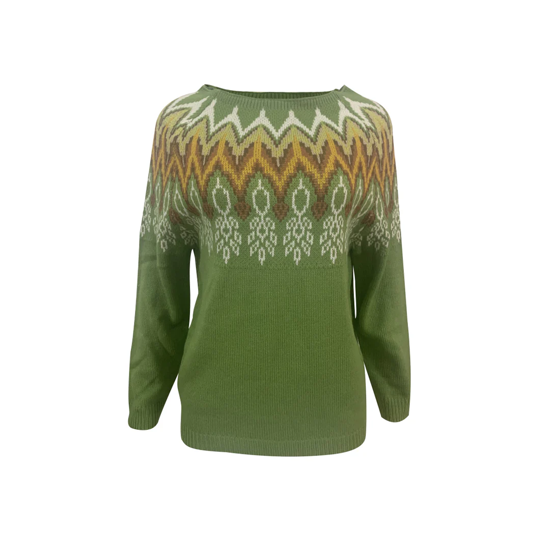 Casual Color Block Contrast O Neck Sweaters(8 Colors) - Panekey