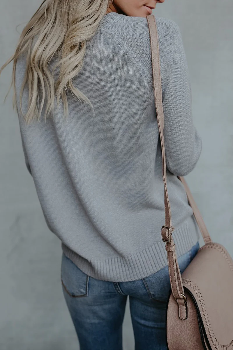 Casual Patchwork O Neck Tops(6 Colors) - Panekey