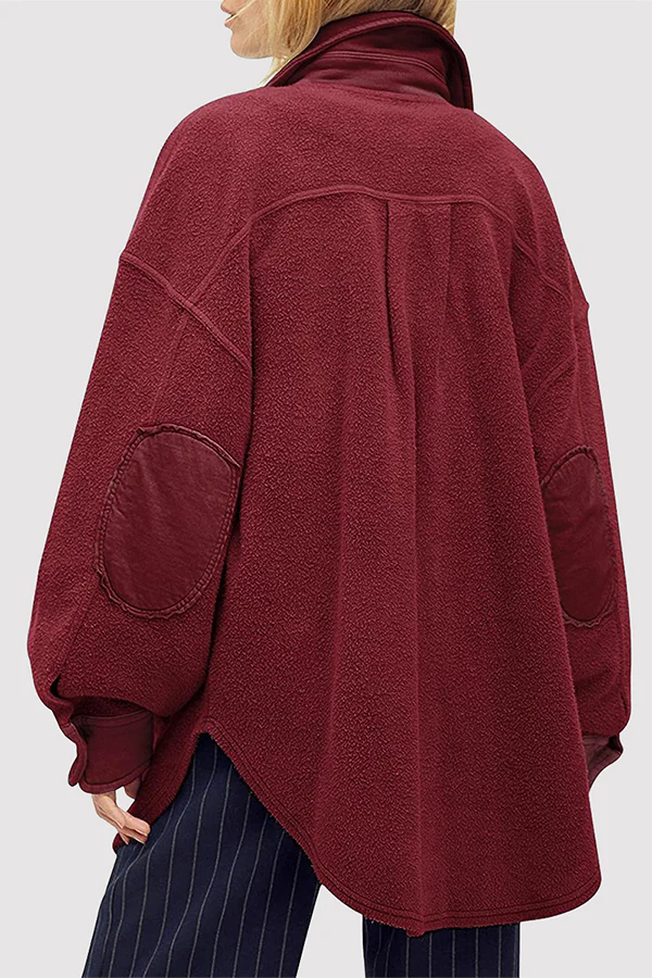 Casual Animal Print Buckle Basic Turndown Collar Outerwear - Panekey