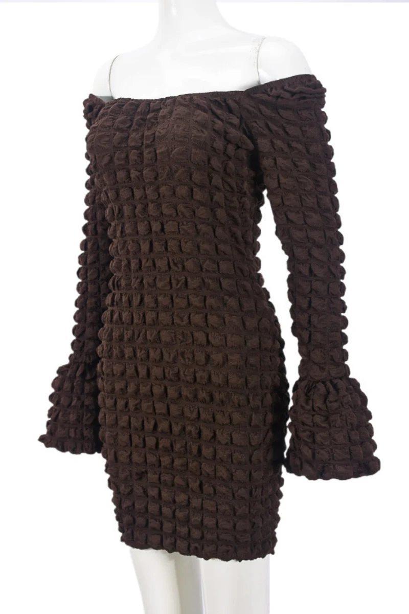 Casual Basic Square Collar Long Sleeve Dresses - Panekey