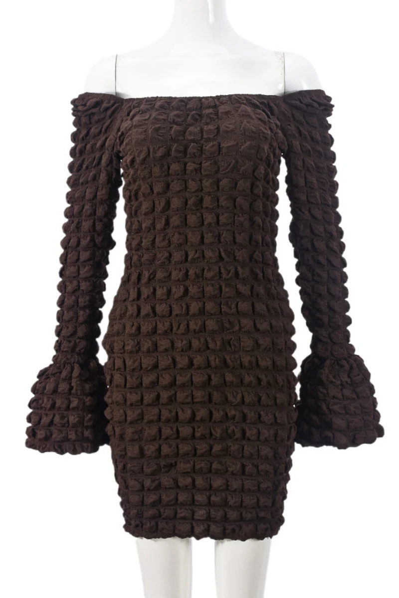 Casual Basic Square Collar Long Sleeve Dresses - Panekey