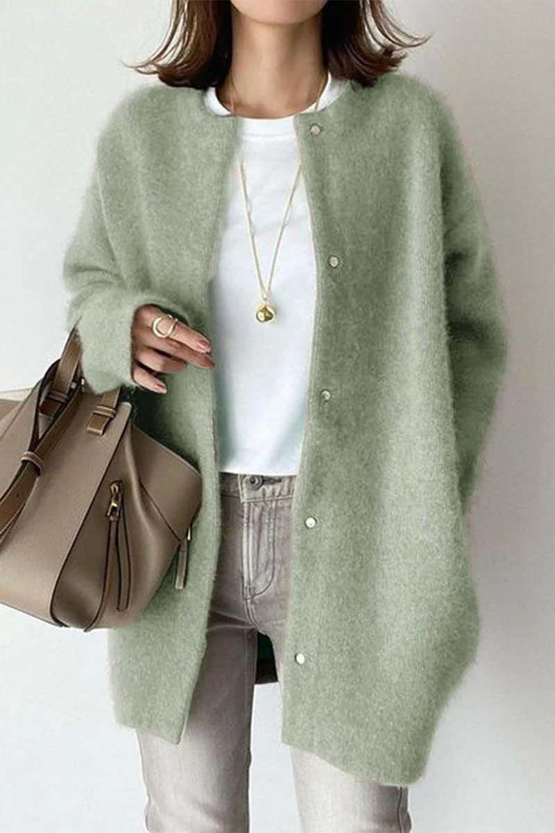 Casual Gross O Neck Outerwear(wool felt style)(9 Colors) - Panekey