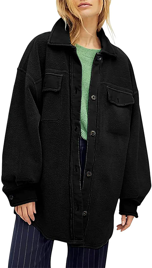 Casual Animal Print Buckle Basic Turndown Collar Outerwear - Panekey